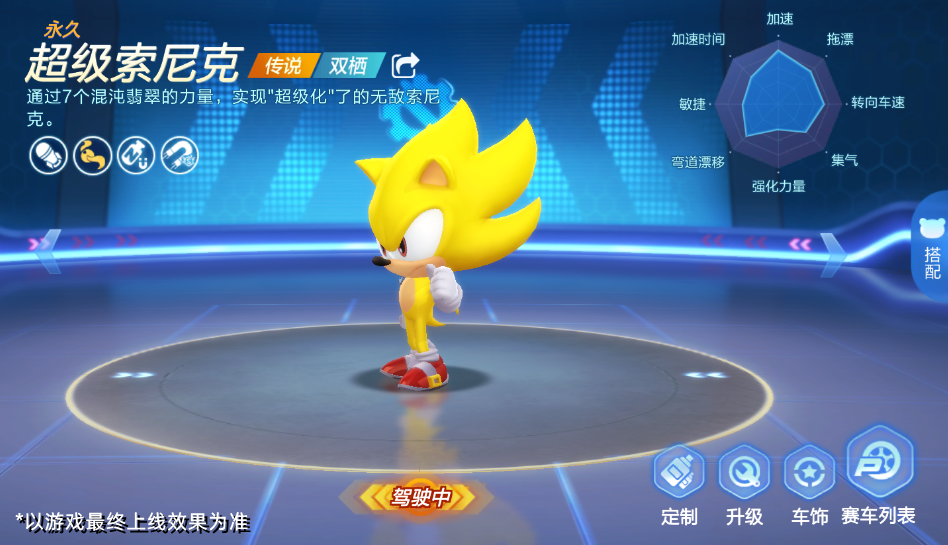 跑跑卡丁车手游超级索尼克怎么样?超级索尼克属性评测图片2