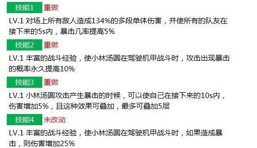 重装战姬公测版本小林汤圆怎么样？小林汤圆公测改动评测