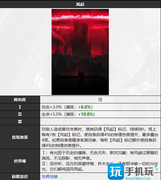 《无期迷途》风起烙印图鉴 《无期迷途》风起烙印图鉴