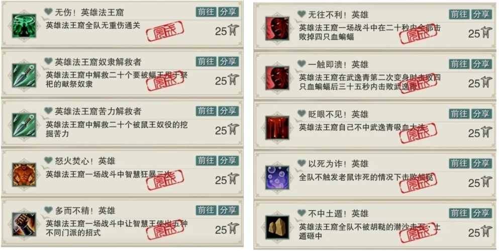剑网三无界英雄法王窟成就怎么拿