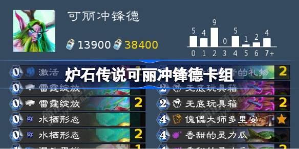 炉石传说可丽冲锋德卡组一览-可丽冲锋德怎么搭配