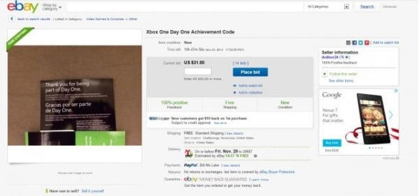 Xbox One促新型产业 玩家在网上叫卖成就代码