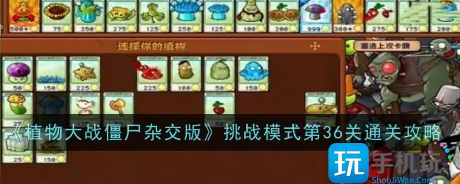 植物大战僵尸杂交版挑战模式第36关怎么通关-杂交版通关攻略