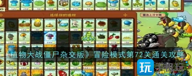 植物大战僵尸杂交版冒险模式第72关怎么通关-冒险模式第72关通关攻略