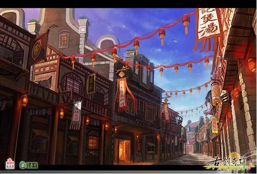 各具风貌 《古剑奇谭二》特色建筑设定图曝光