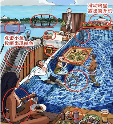 进击的汉字泳池派对攻略 泳池派对找出12个不合理的地方答案