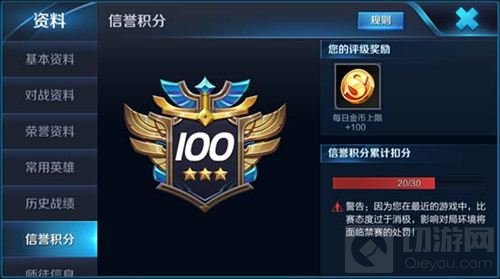 王者荣耀信誉积分作用解析 信誉积分惩罚说明
